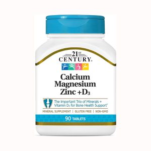 21ST CENTURY CALCIUM MAGNESIUM ZINC + D3 TABLETS 90'S