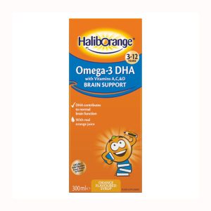 HALIBORANGE OMEGA 3 DHA WITH MULTIVITAMIND A,C&D SYRUP 300ML