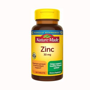 NATURE'S MADE ZINC 30MG TABLETS 100'S