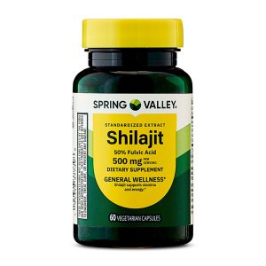 SPRING VALLEY SHILAJIT 500MG CAPSULES 60'S