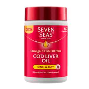 SEVEN SEAS COD LIVER OIL OMEGA 3 FISH OIL ONE A DAY CAPS 60'S